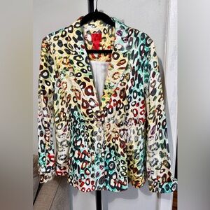V Cristina Womens Blazer Multi‎ Color